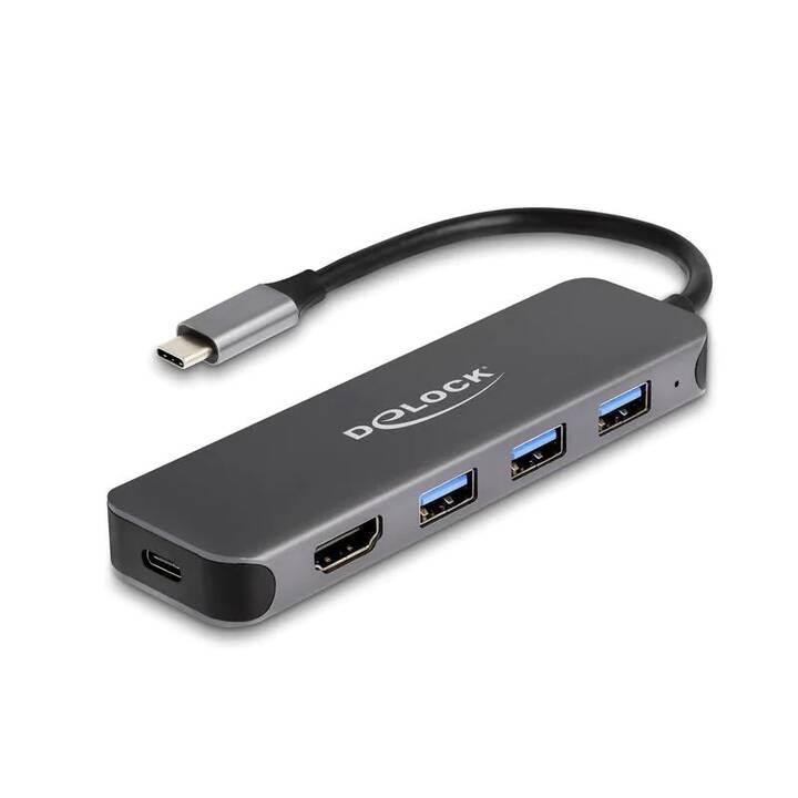DELOCK  (5 Ports, USB Type-C, HDMI, USB Type-A)