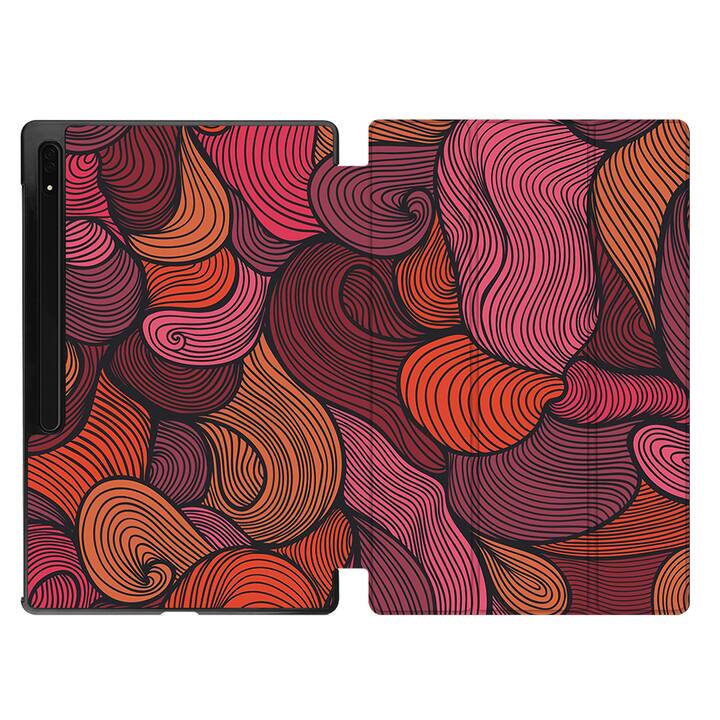 EG coque pour Samsung Galaxy Tab S8 Ultra 14.6" (2022) - Orange - Ondulé