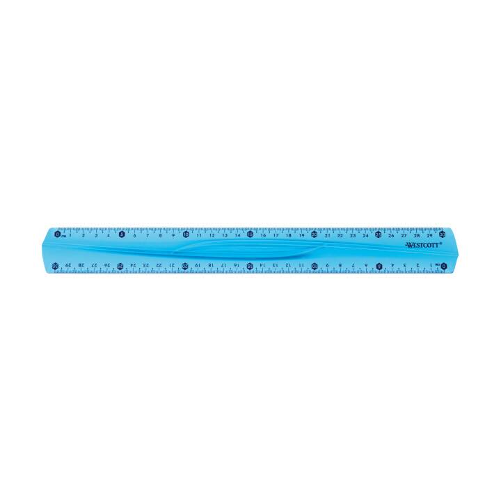 WESTCOTT Règle (30 cm, Bleu)