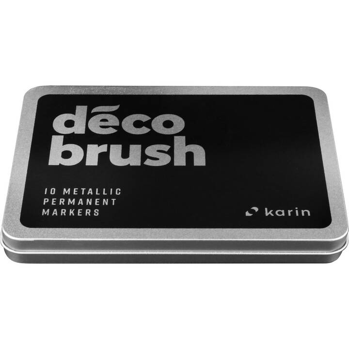 KARIN Kreativmarker Deco Brush (Mehrfarbig, 10 Stück)