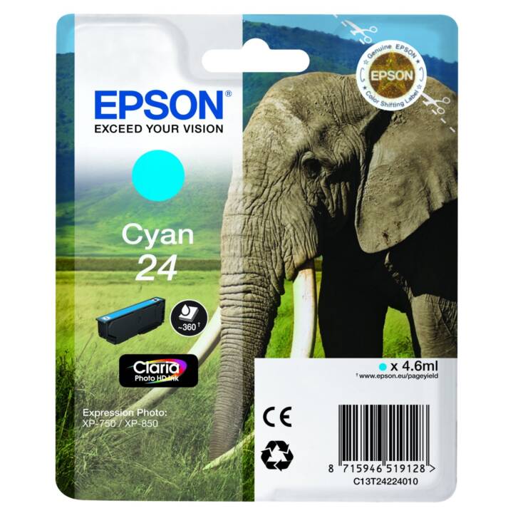 EPSON Cartouches d'encre (Cyan, 1 pièce)