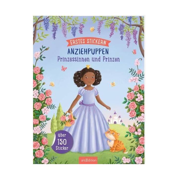 ARS EDITION Libro degli adesivi Erstes Stickern Anziehpuppen – Prinzessinnen und Prinzen (Principessa)