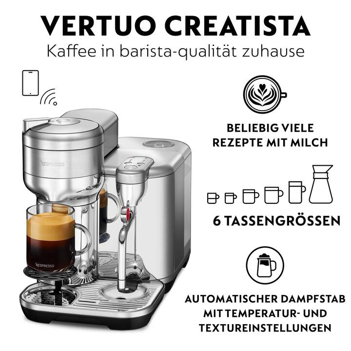 SAGE Vertuo Creatista (Nespresso Vertuo, Acier inox)