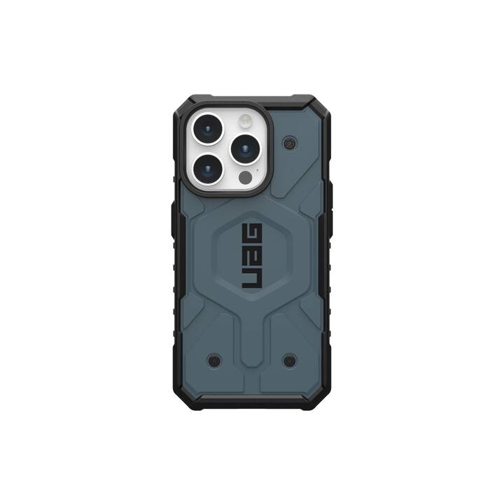 URBAN ARMOR GEAR Backcover Pathfinder (iPhone 15 Pro, Schwarz, Blau)