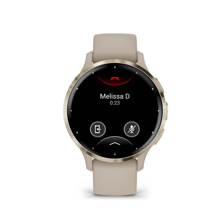 GARMIN Venu 3S (41 mm, Polymer, Edelstahl, Gold)