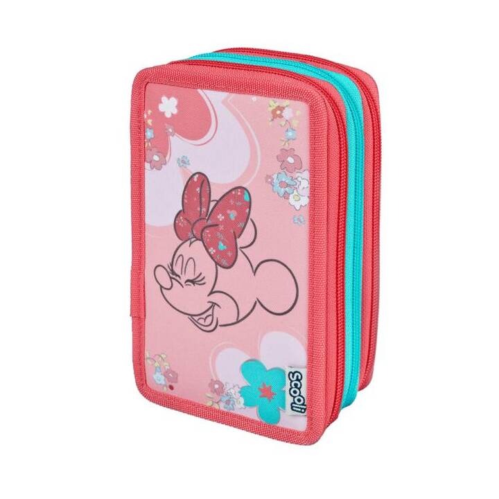 SCOOLI Etui Minnie Mouse (Blau, Rot, Rosa)