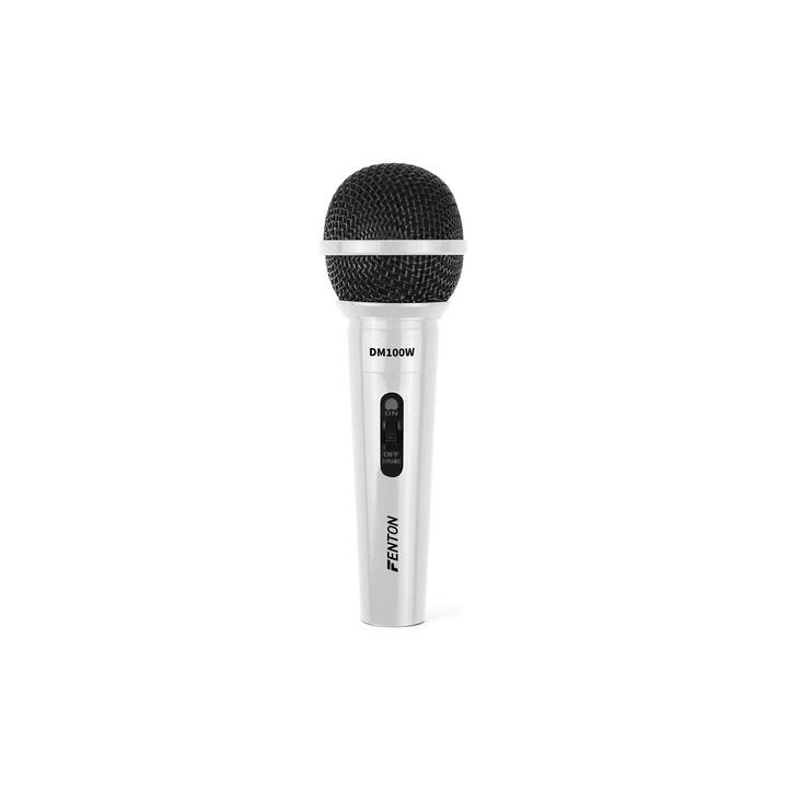 FENTON DM100W Microphone à main (Blanc)