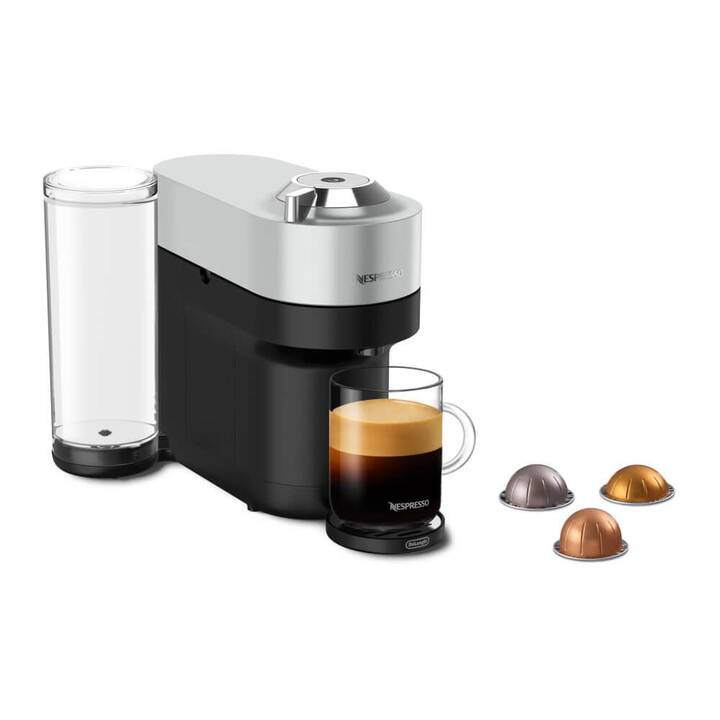 DELONGHI Vertuo Pop+ Deluxe (Nespresso Vertuo, Argento, Nero)