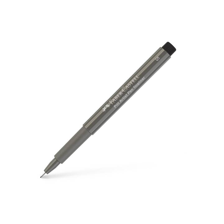 FABER-CASTELL Pitt Artist Pen S Penna a fibra (Grigio caldo, 1 pezzo)