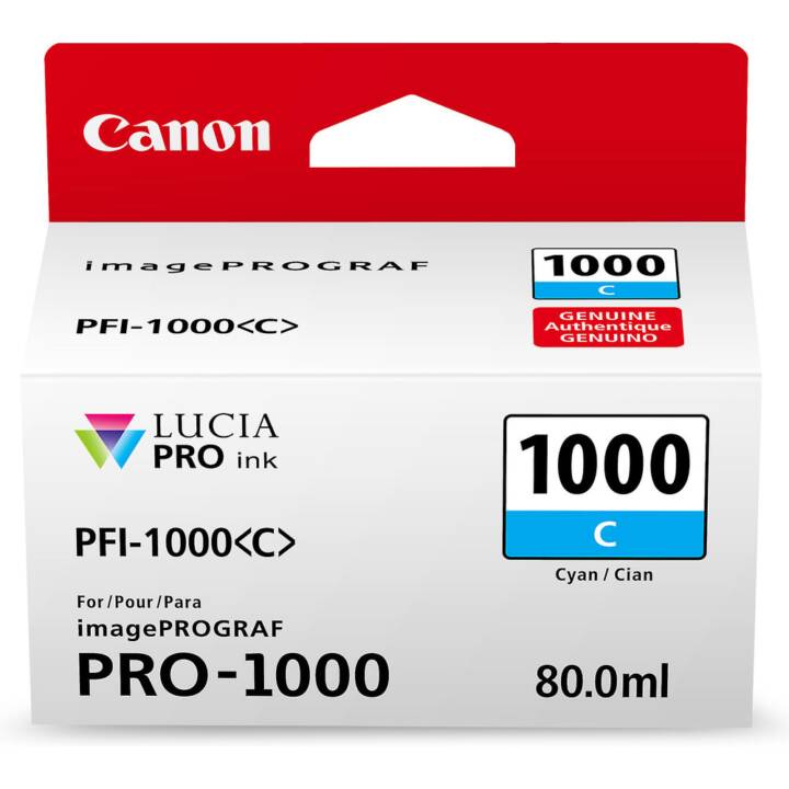 CANON PFI-1000C (Cyan, 1 pièce)
