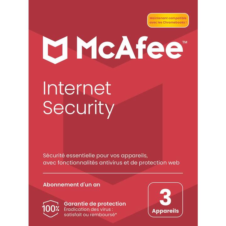 MCAFEE Internet Security (Licence, 3x, 12 Mois, Français)