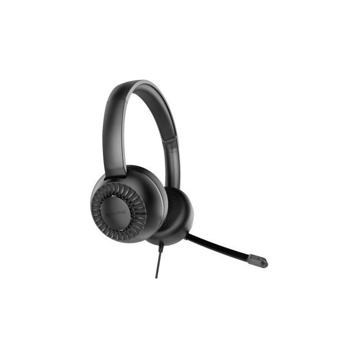 SPEEDLINK Office Headset (On-Ear, Kabel, Schwarz)