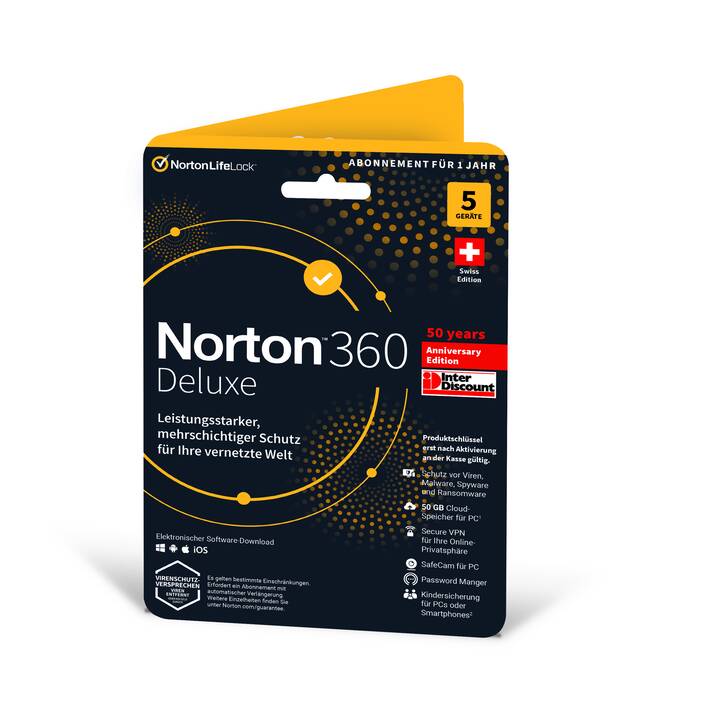 NORTON 360 Deluxe (Abbonamento, 5x, 1 anno, Tedesco)
