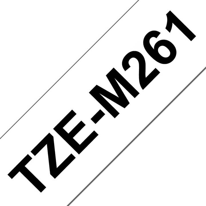 BROTHER TZe-M261 Schriftband (Schwarz / Weiss, 36 mm)