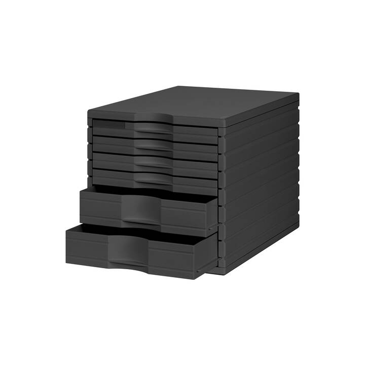 STYRO Büroschubladenbox Styrotop (285 mm  x 395 mm  x 285 mm, Schwarz)