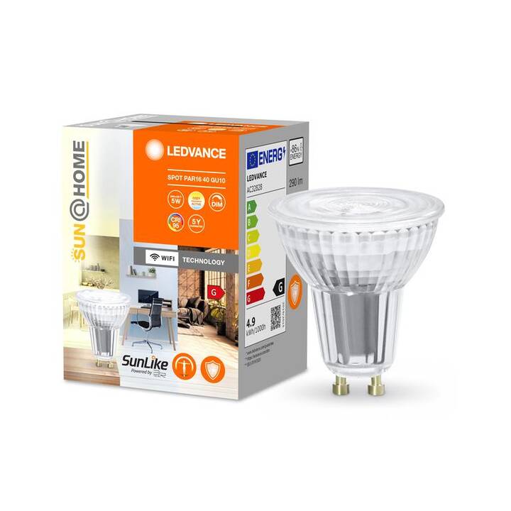 LEDVANCE LED Birne Sun Home Spot (GU10, WLAN, 4.9 W)