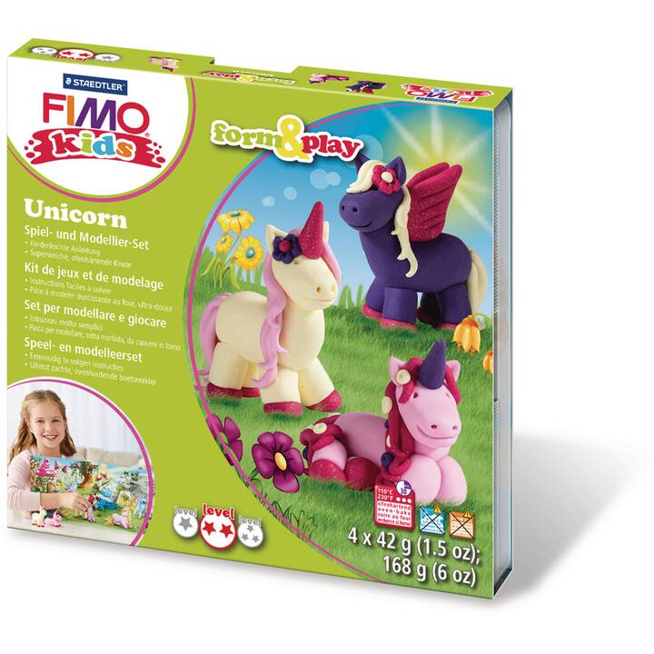 FIMO Modelliermasse Kids Unicorn (Lila)