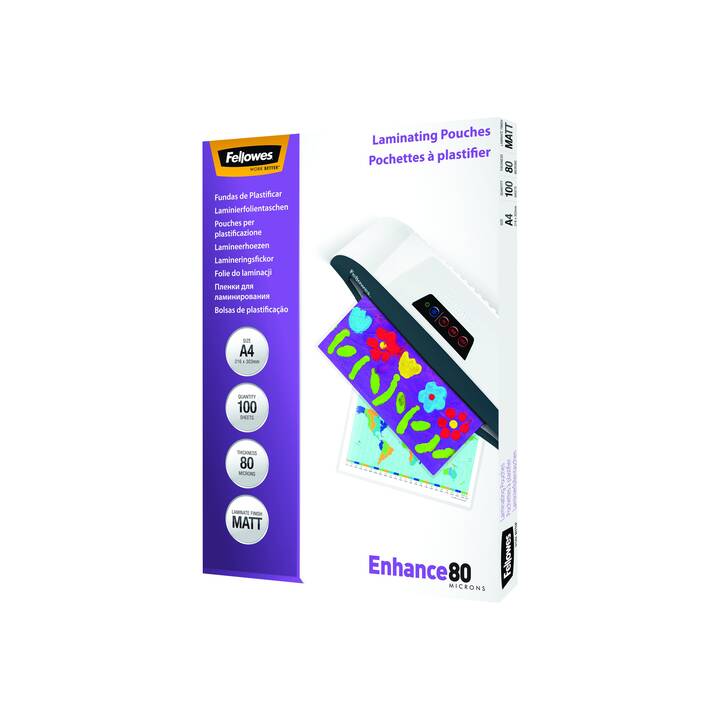 FELLOWES Pouches di plastificazione 5452103  (A4, 80 µm, 100 pièce)