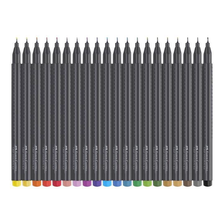 FABER-CASTELL Penna a fibra (Multicolore, 20 pezzo)