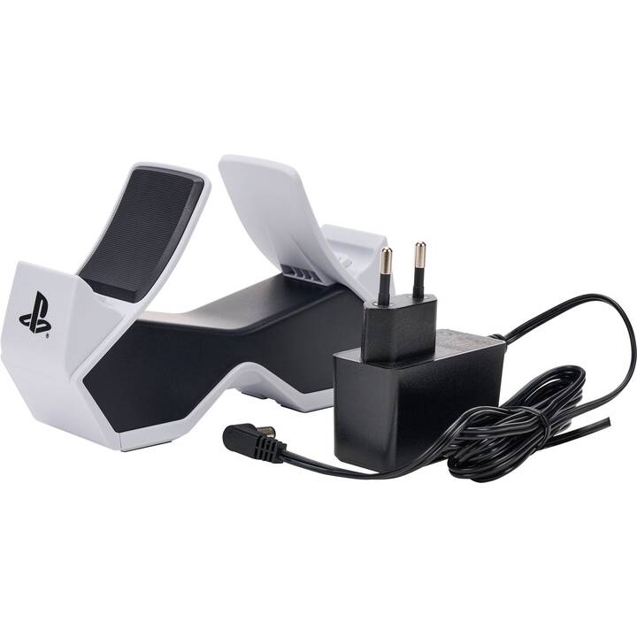 POWER A Twin Charging Station Base de recharge (PlayStation 5, Noir, Blanc)