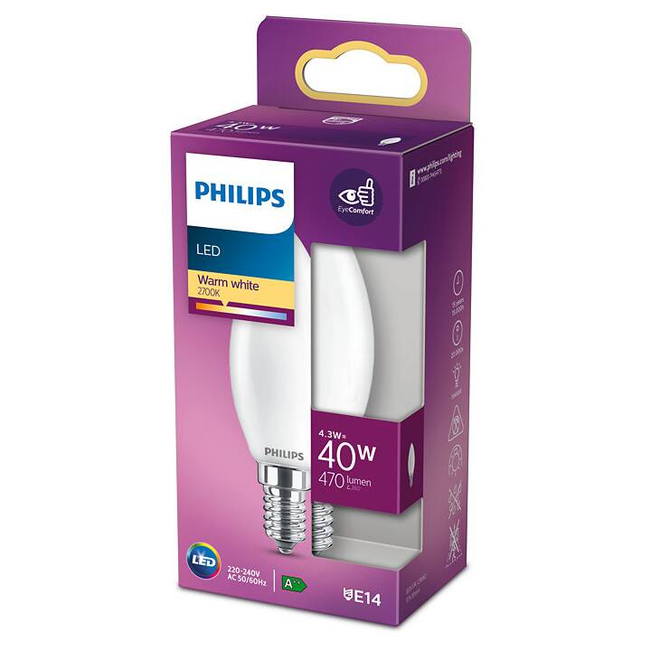 PHILIPS Lampadina LED (E14, 4.3 W)