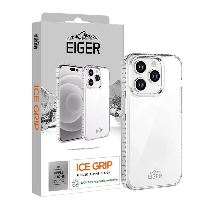 EIGER Backcover Ice Grip (iPhone 15 Pro, Transparente)