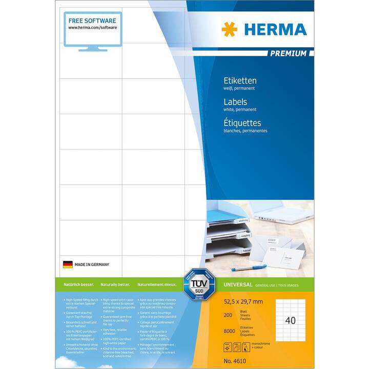 HERMA Premium (29.7 x 52.5 mm)