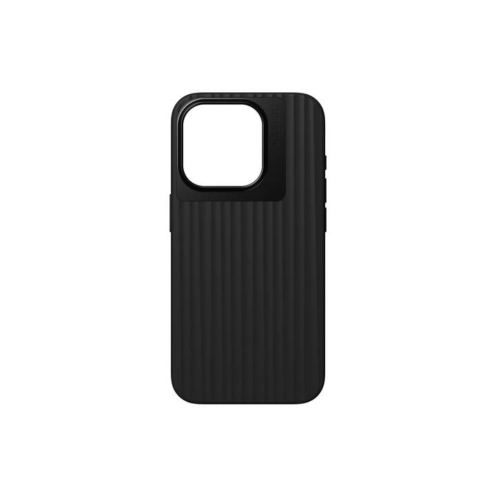 NUDIENT Backcover Bold (iPhone 15 Pro, Schwarz Glanz, Schwarz, Charcoal black, Aluminium)