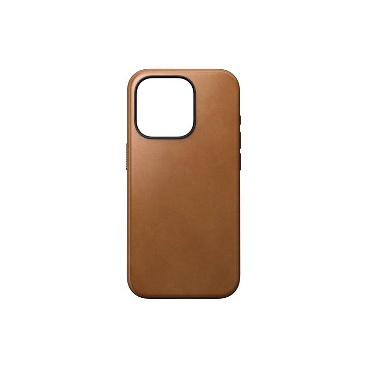 NOMAD GOODS Backcover Etui Modern (iPhone 15 Pro, Brun, Rouille brun)