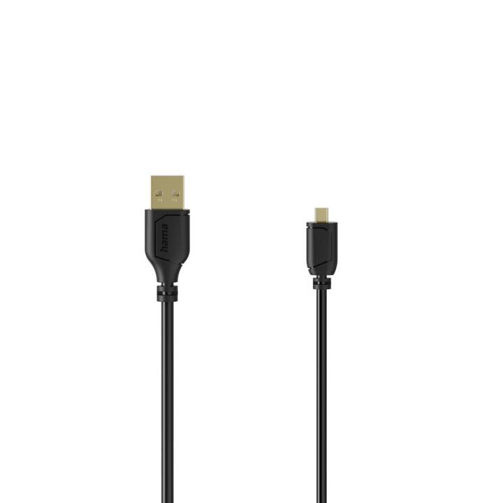 HAMA Flexi - Slim Kabel (USB 2.0 Mini Typ-B, USB Typ-A, 0.75 m)