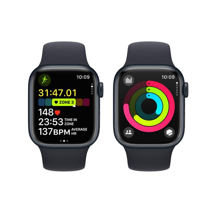 APPLE Watch Series 9 GPS + Cellular (41 mm, Alluminio, 4G, M)