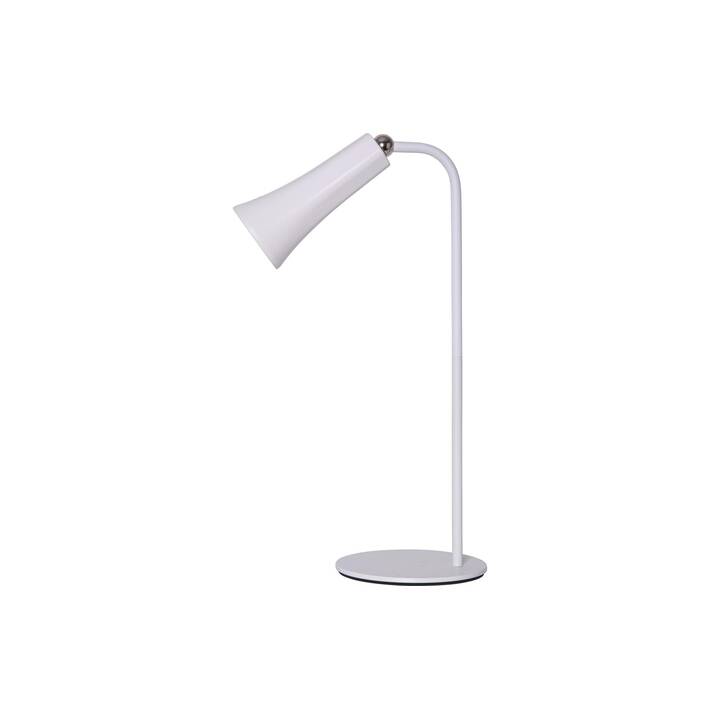 Lampada Da Terra Star Trading Con Paralume A Stella E Quadrato | Base In Metallo E Legno, Bianco | Altezza 82 Cm