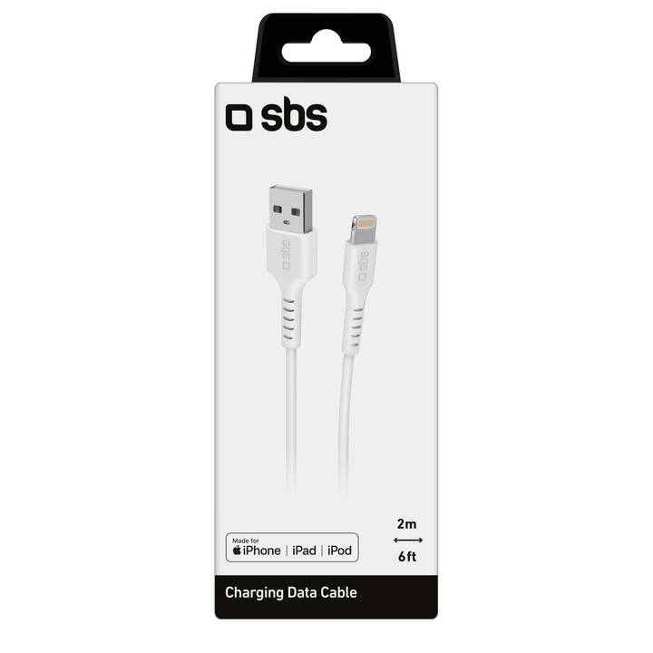 SBS Câble (USB A, USB C, Lightning, 2 m)