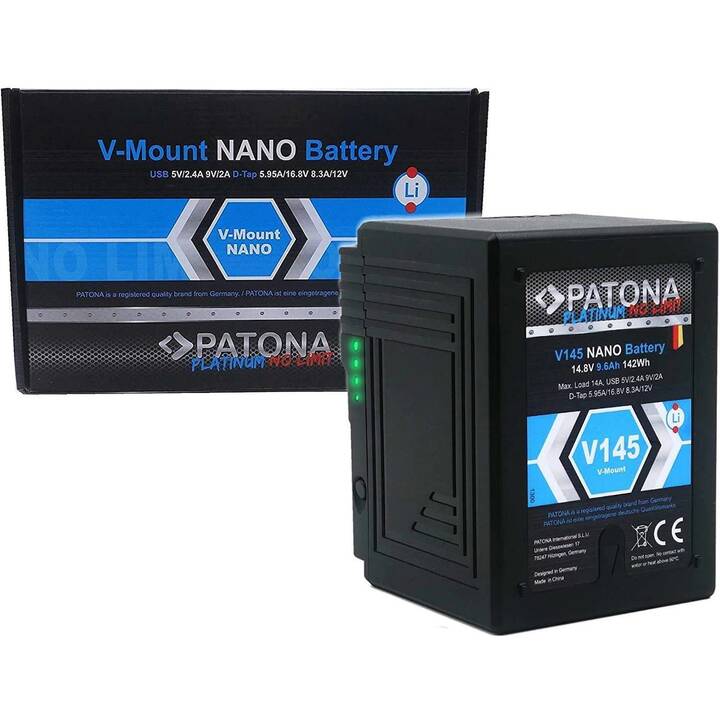 PATONA Sony Platinum V145 Nano Accumulatore per camere (Agli ioni di litio, 9600 mAh)
