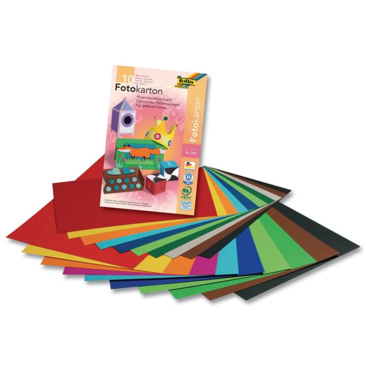 FOLIA Carton (Multicolore, 10 feuille)