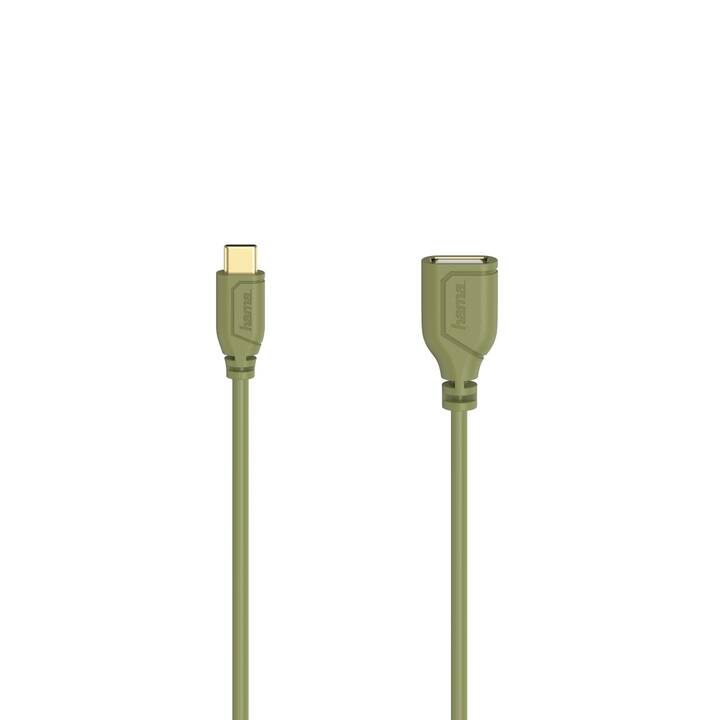 HAMA USB-Kabel (USB 2.0 Typ-C, USB Typ-A, 0.15 m)