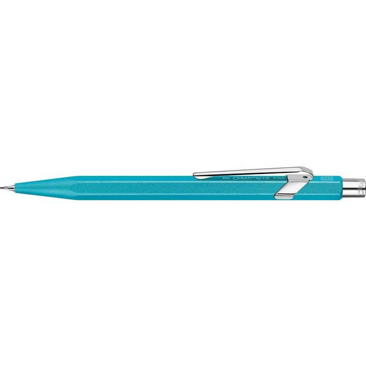 Porte-Mine Caran D'Ache Chevron 0,7 Mm - Rhodié, Design Hexagonal, Qualité Suisse