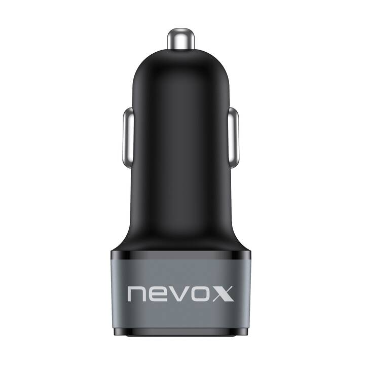 NEVOX Kfz Ladegerät Dual (48 W, Zigarettenanzünder, USB Typ-A, USB Typ-C)
