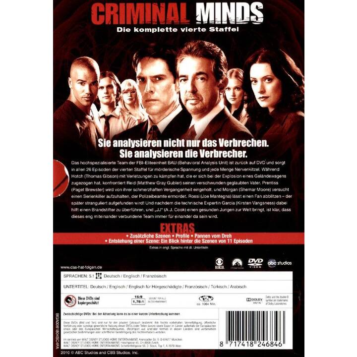 Criminal Minds Saison 4 (FR, EN, DE)