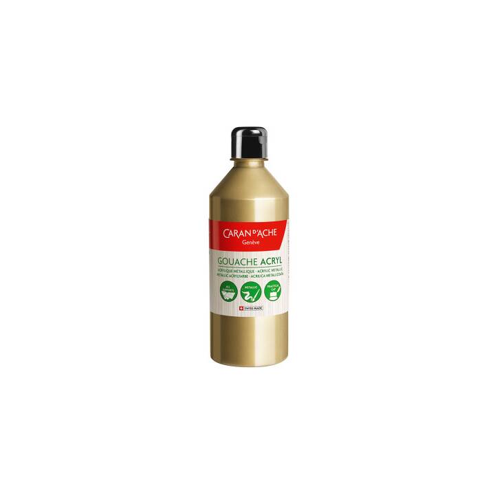 CARAN D'ACHE Colore acrilica (500 ml, Oro)