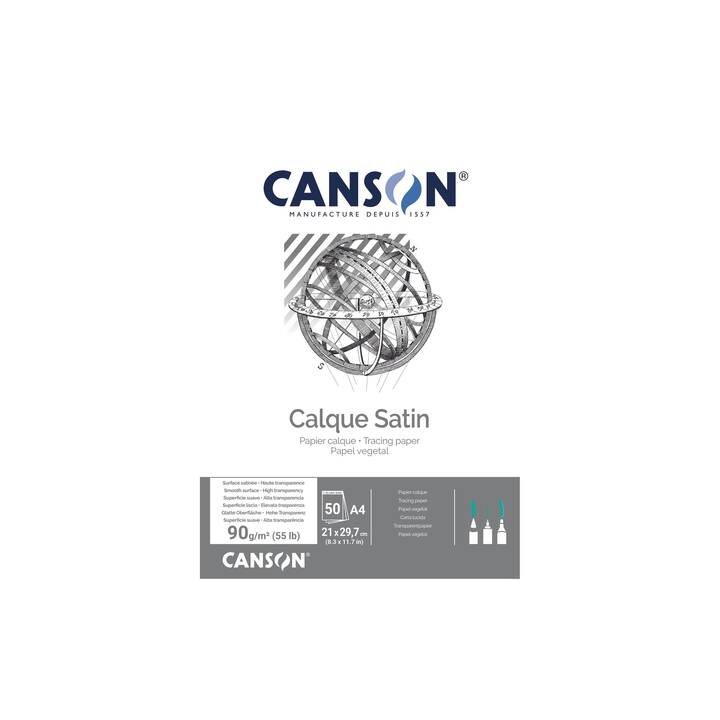 CANSON Transparentpapier (Transparent, A4, 50 Stück)