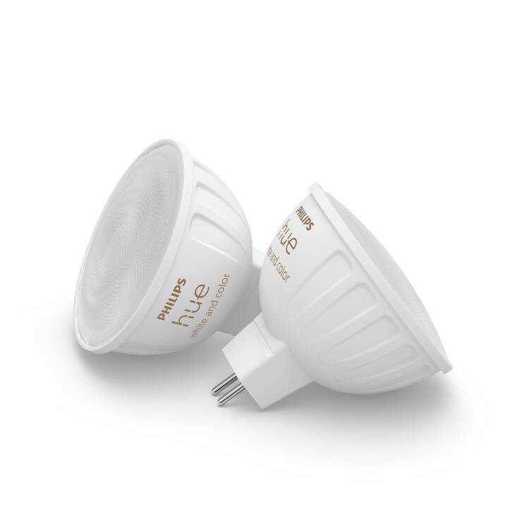 PHILIPS HUE Lampadina LED Hue White & Color Ambiance MR16 Duo (GU5.3, Bluetooth, 6.3 W)