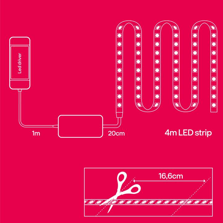 INNR Lightstrip Flex Light Colour Set 1x 2m + 1x 4m LED Light-Strip (2 m, 4 cm)