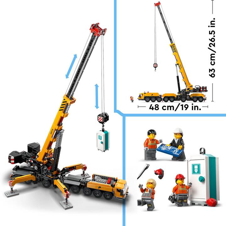 LEGO City La grue de chantier mobile jaune (60409)