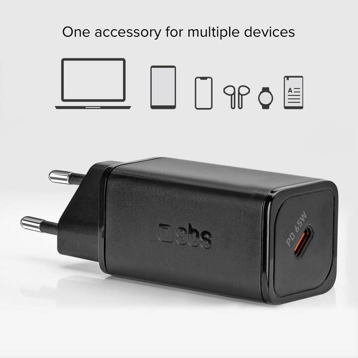 SBS Power Delivery GaN 65W Charger Hub (USB C)