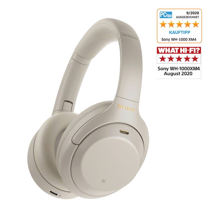 SONY WH-1000XM4 (Over-Ear, Bluetooth 5.0, Argento)