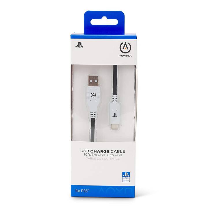 POWER A USB-C Cavo (PlayStation 5, Nero, Bianco)