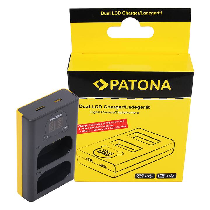 PATONA Panasonic Pana DMW-BLK22 Kamera-Ladegerät