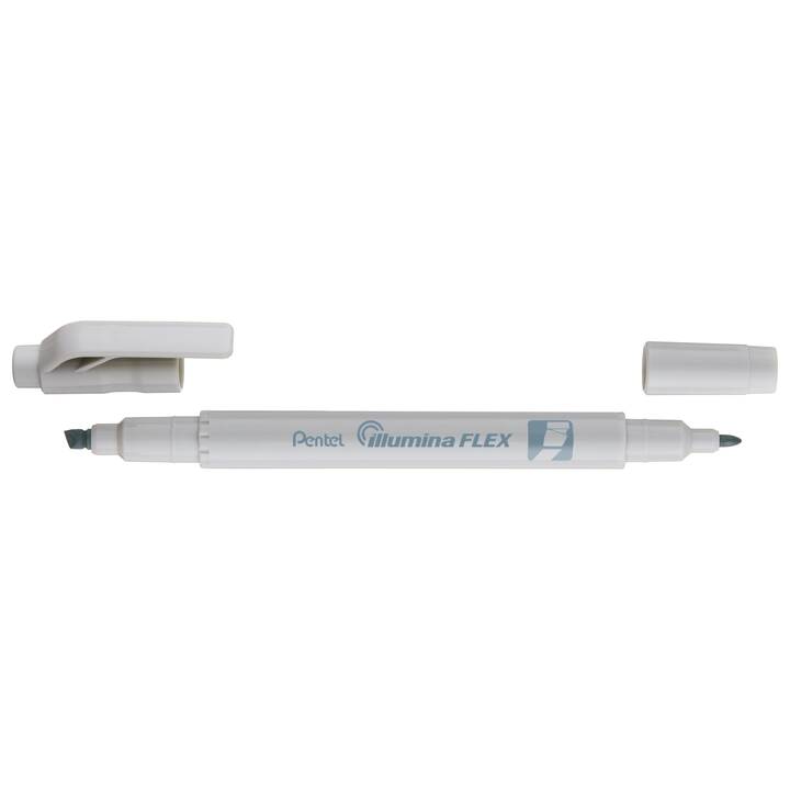 PENTEL Surligneur Illumina Flex (Gris clair, 1 pièce)