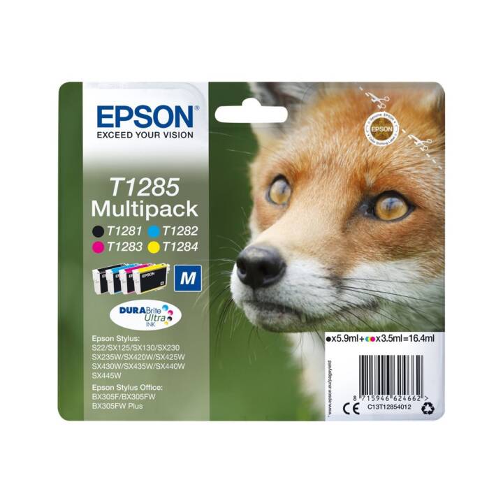 EPSON T1285 (Gelb, Schwarz, Magenta, Cyan, Multipack)